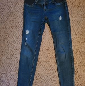 Indigo blue maternity jeans women size small